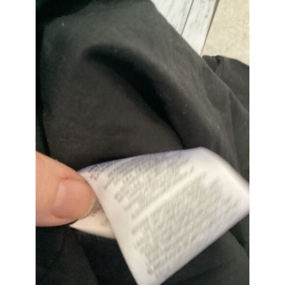 BCBGeneration Black Linen Blend Faux Wrap Button-Side Mini Dress Size 2 - Picture 4 of 4